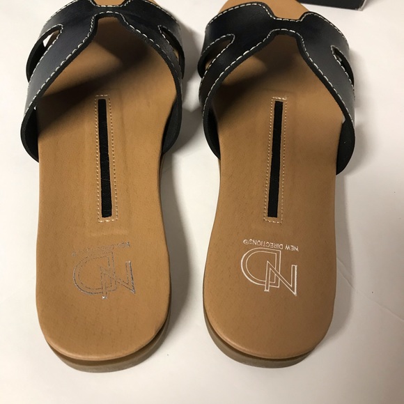 Black Sandals slide on in box NWT black slide shoe - Picture 2 of 8